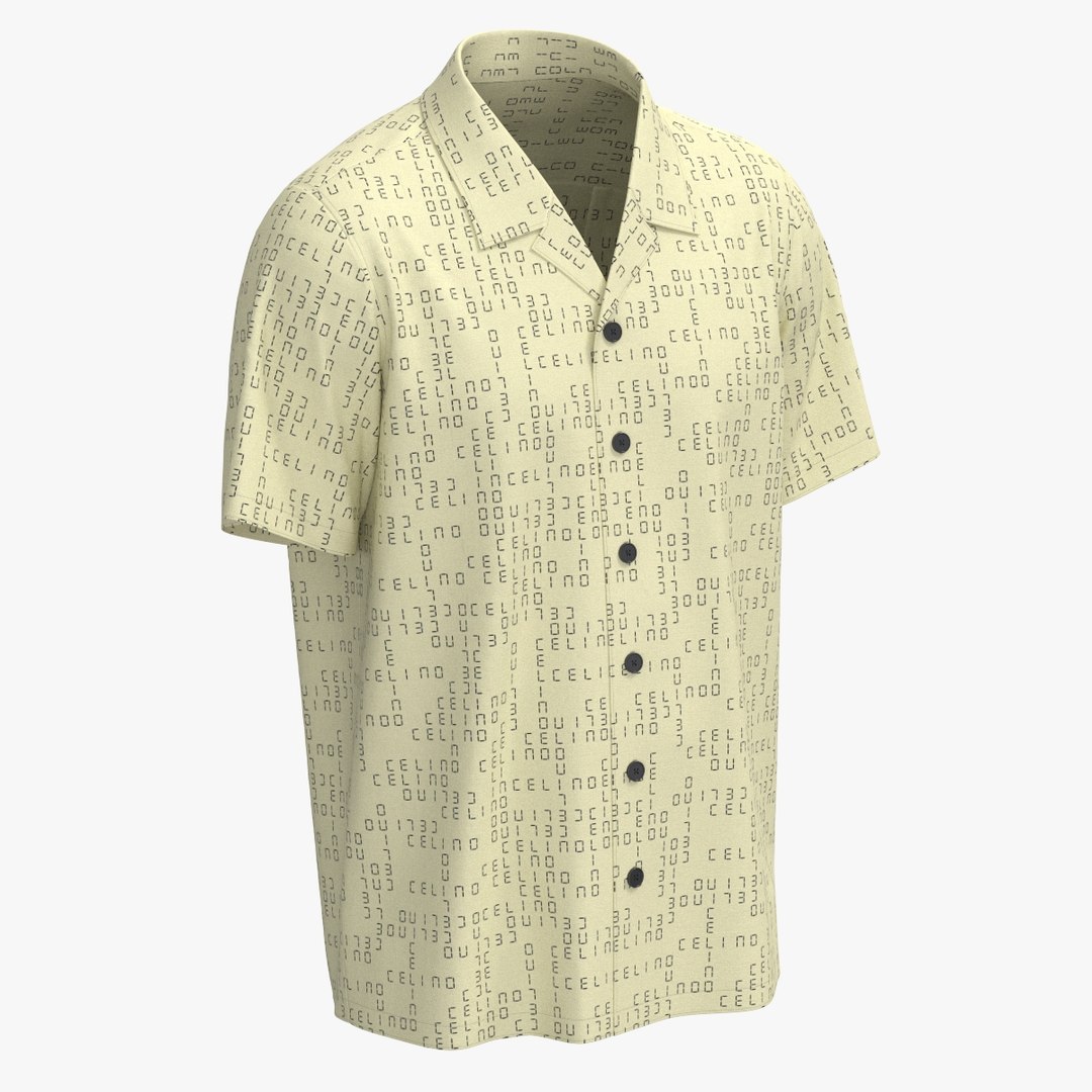 Men's Microfiber Aloha POLO Shirt - White Map