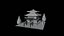 사원 일본 3D 일러스트레이션
