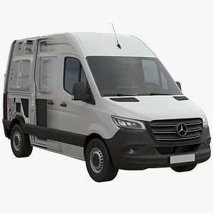 3D Mercedes Sprinter Detailed interior Compact High Roof 2018