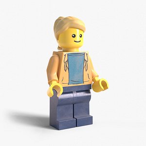 3D Lego man free VR / AR / low-poly 3D model rigged