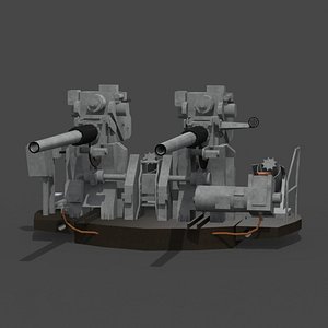 MK33  3 inch 50 caliber anti-aircraft naval gun model