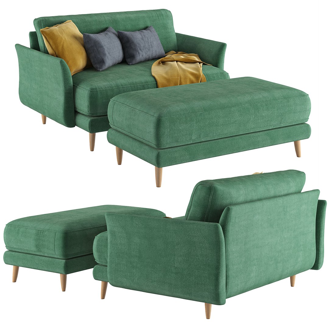 HOME DECO FACTORY Sessel „Helsinki“ – Skandinavisches Design, Gelb, 91x69x80 Cm