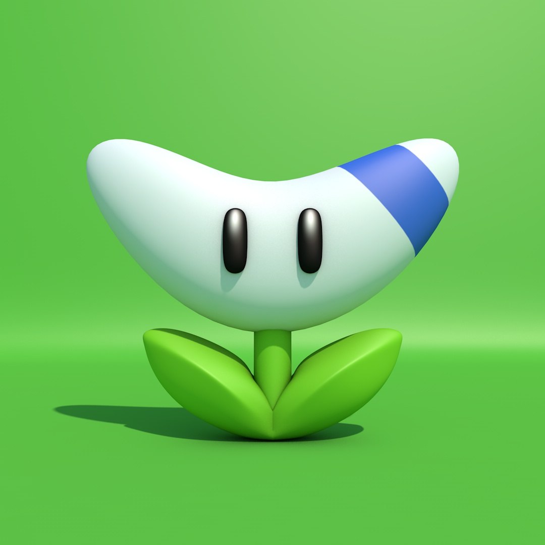 Free 3d Mario Boomerang Flower Turbosquid 1599545 8476