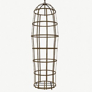 steel cage torture people 3D model