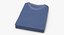 3D model female crew neck folded