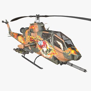 ベル AH-1S コブラ 陸上自衛隊 木更津あおい 静的3Dモデル