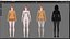 Roupas casuais 0017 - Rig - Unreal - Unity - Blender - Animado - Personagem feminina realista
