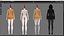 Roupas casuais 0017 - Rig - Unreal - Unity - Blender - Animado - Personagem feminina realista
