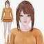 Roupas casuais 0017 - Rig - Unreal - Unity - Blender - Animado - Personagem feminina realista