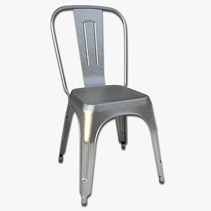 steel cafe chair 3d max