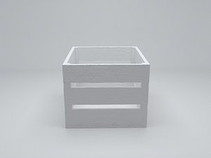 3d model of wooden crate