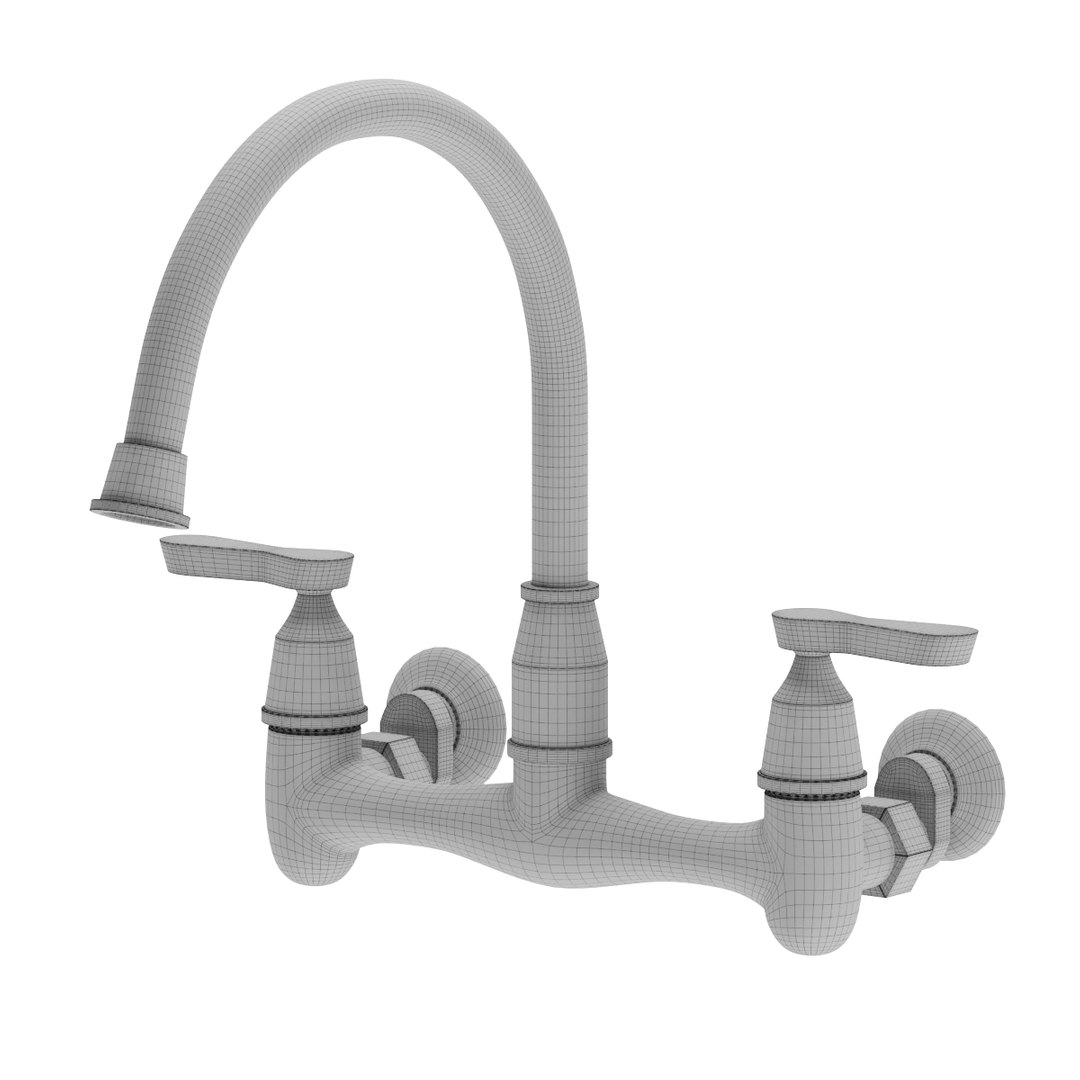 3D model DELTA kitchen faucets TurboSquid 2002087