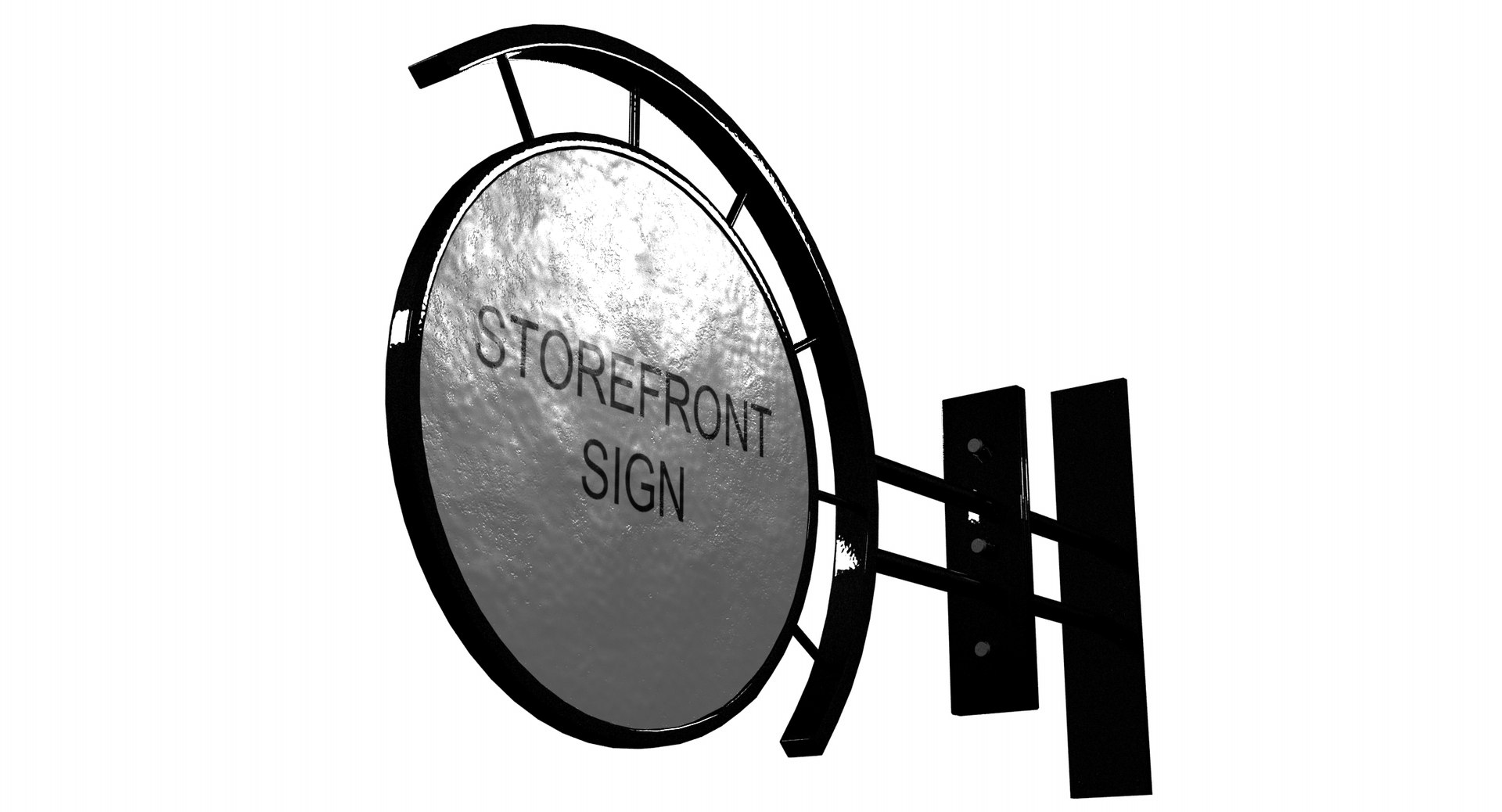 Storefront Sign 3D Model - TurboSquid 1324383