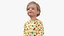 Criança de 1 ano em pijama em pé