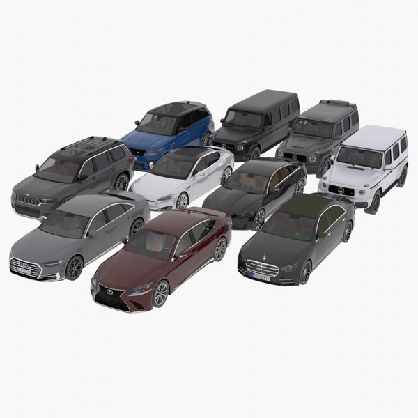 3D 10 lowpoly car pack