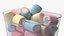3D Multicolored Marshmallows in Container model
