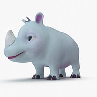 Toon Rhino Baby White Character