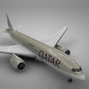 boeing 787 dreamliner qatar 3D model
