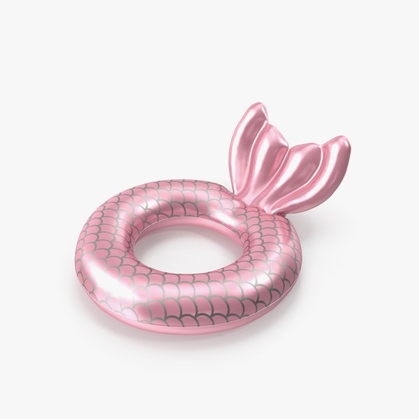 3D Pink Mermaid Pool Ring model TurboSquid 1754188