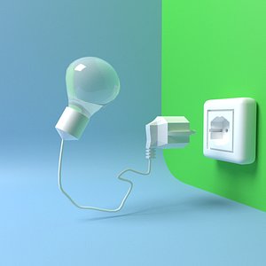 3D plug socket model