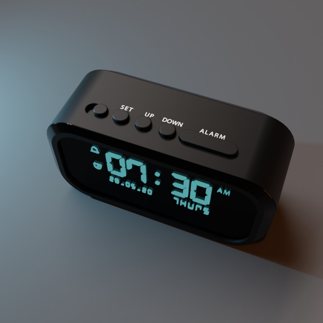 3D digital clock https://p.turbosquid.com/ts-thumb/u6/llR9Pd/aUhJQIYz/alarm.003/png/1588942410/1920x1080/fit_q87/2f487d413fcff03978599d3676c8419690e56554/alarm.003.jpg