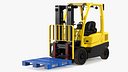 Industrial Forklift with Pallet