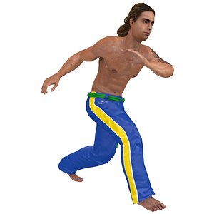 3D rigged capoeira model