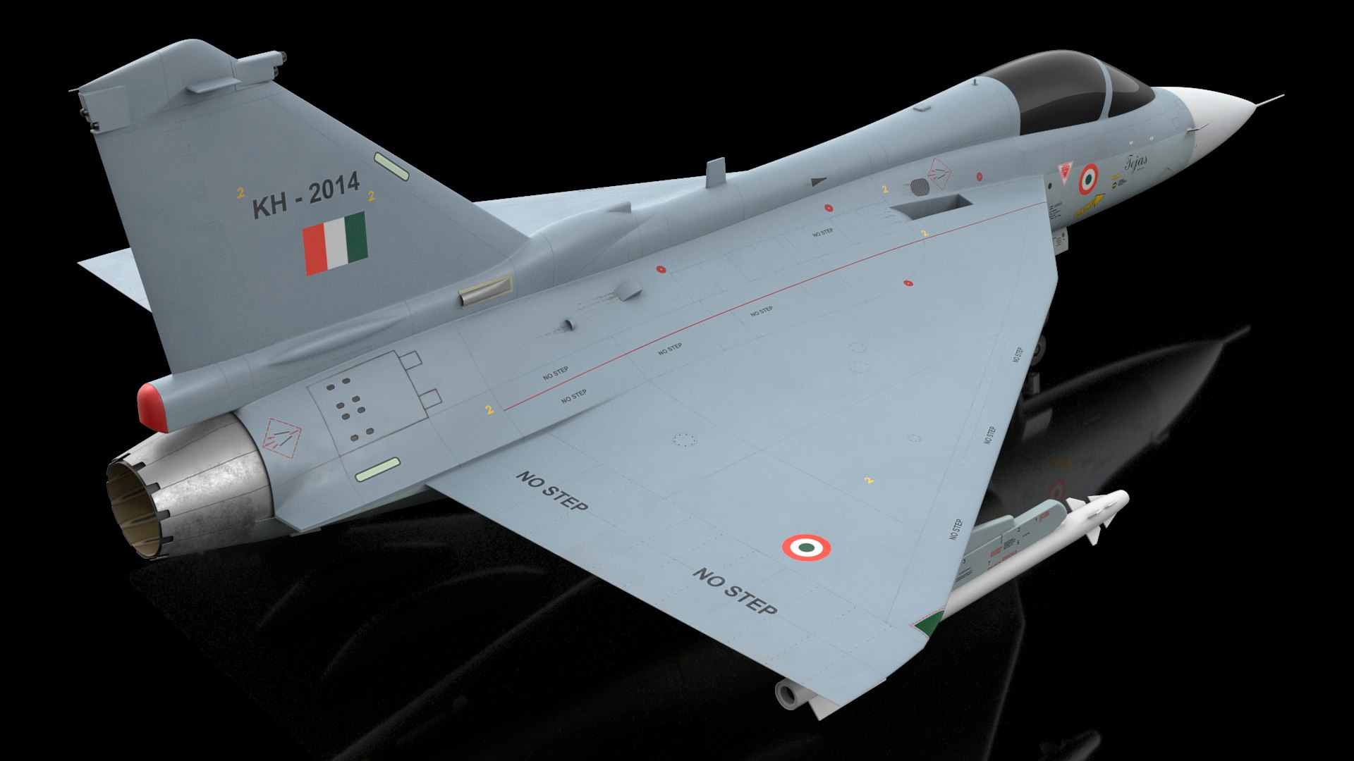 3D HAL Tejas Multirole Light Fighter Exterior Only Model - TurboSquid ...