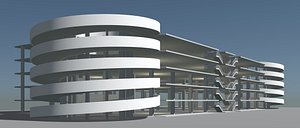 3D Parking garage building in structure 25-25
