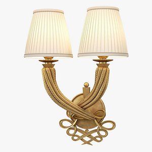3D 1stdlibs Jules Leleu double torsade sconce model