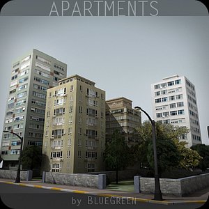 block apartments 3d max