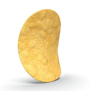 Realistic Potato Chip with Detailed Texture 3D model