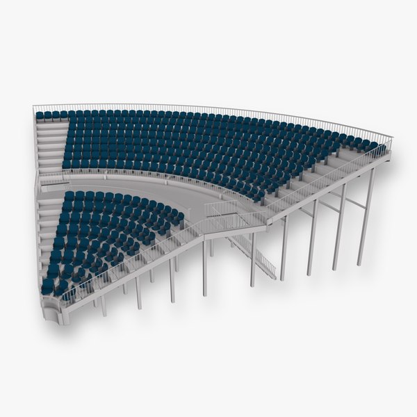 grandstand seating corner section 3d model
