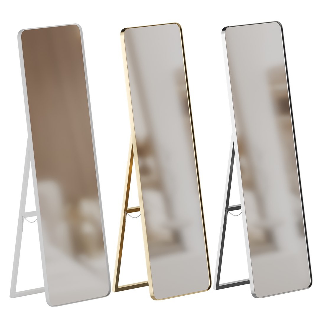 Floor  wall mirror in a metal frame with rounded edges 3D model https://p.turbosquid.com/ts-thumb/u7/C8q2AB/6d/pr_2/jpg/1788115689/1920x1080/fit_q87/19db14536467715429d74a85d543a2335fafb68c/pr_2.jpg