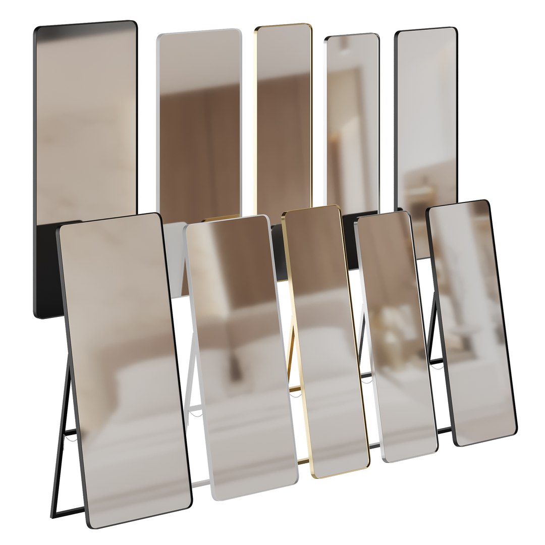 Floor  wall mirror in a metal frame with rounded edges 3D model https://p.turbosquid.com/ts-thumb/u7/C8q2AB/X0/pr_4/jpg/1788115693/1920x1080/fit_q87/dc87de151ab4e18c33ab188427a15727a52a1032/pr_4.jpg