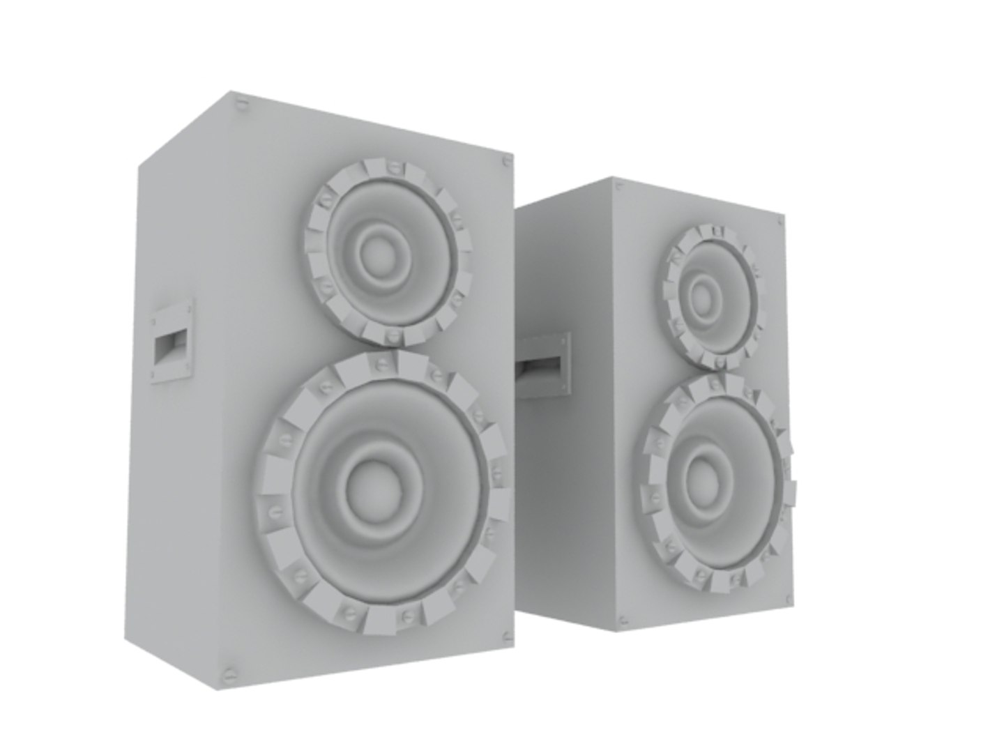 3d Model Of Speaker Columns