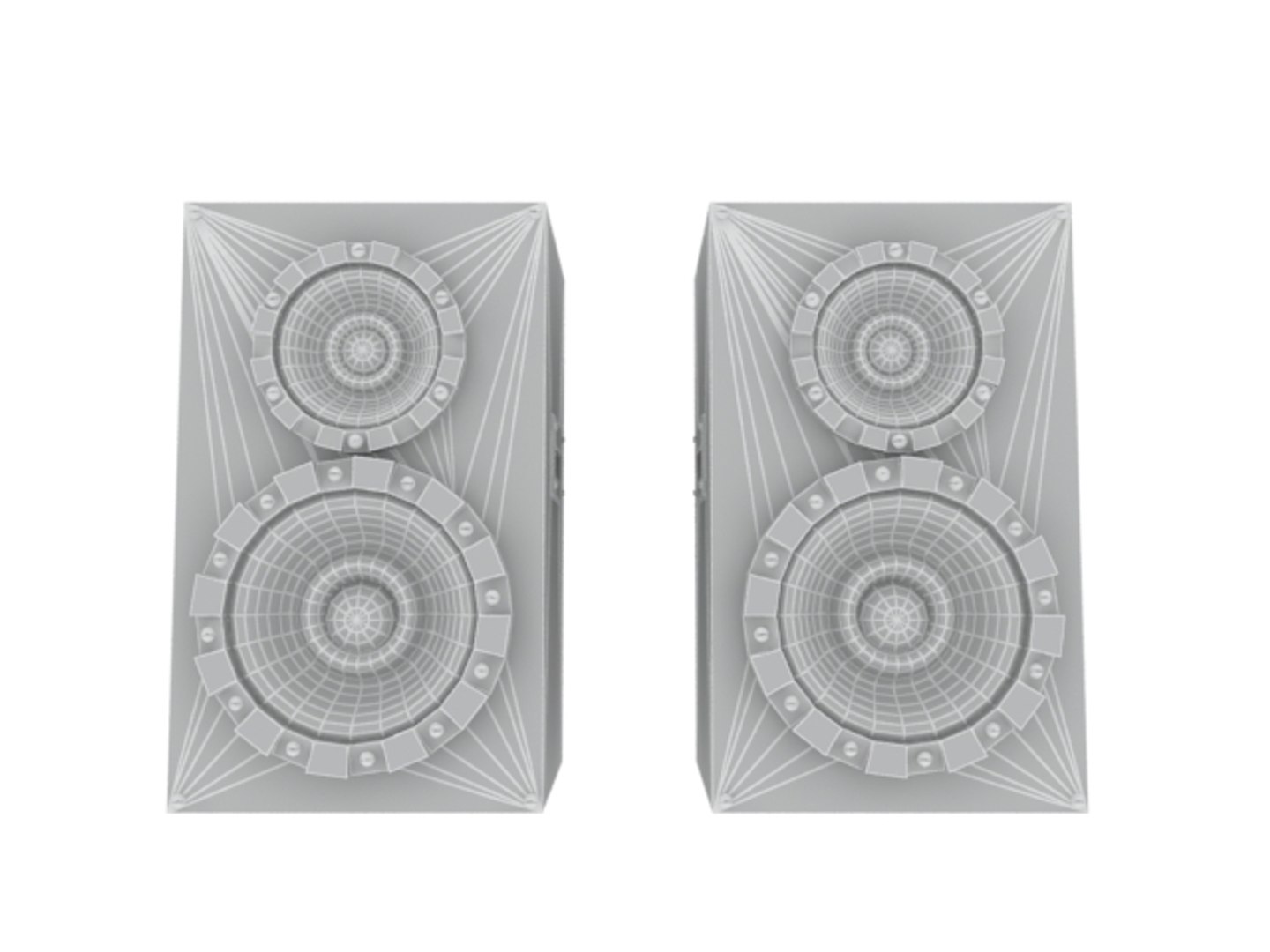 3d Model Of Speaker Columns