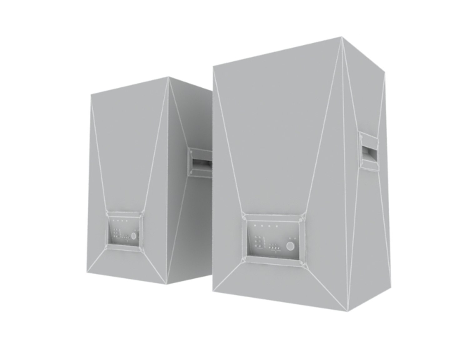 3d Model Of Speaker Columns