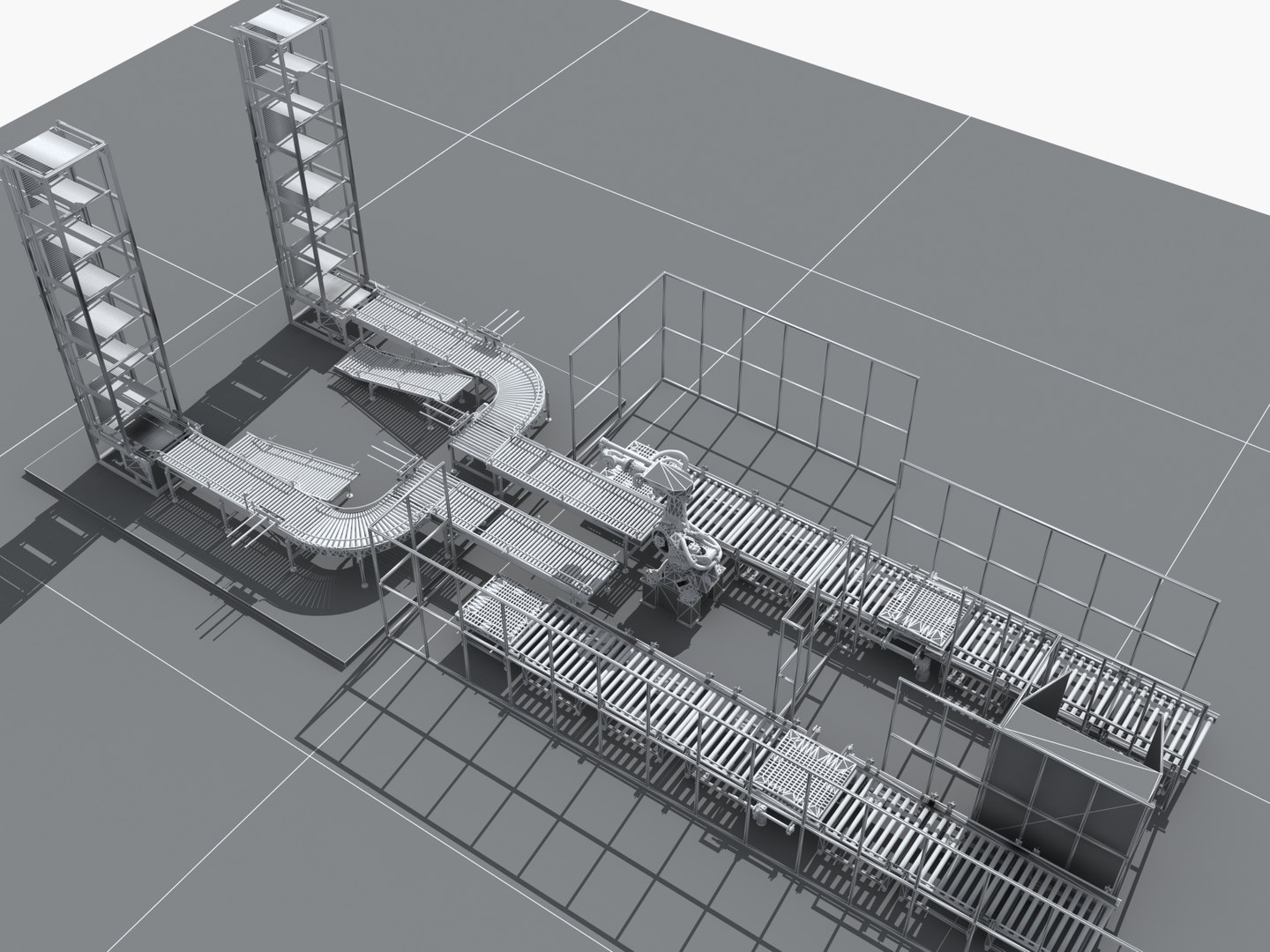 3D Model Industrial Equipment 13 - Fully Automatic Stacking And Winding ...