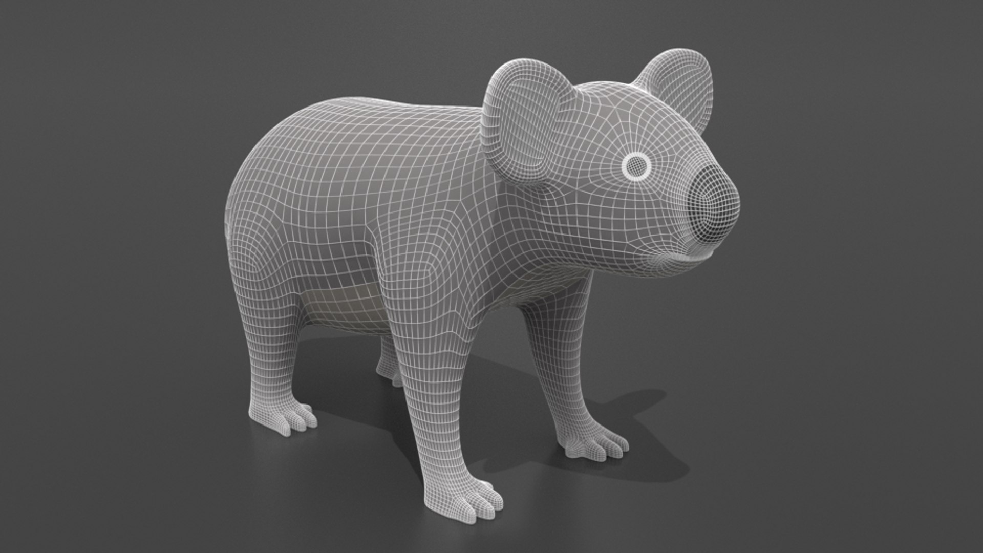 3D cartoon koala model https://p.turbosquid.com/ts-thumb/u7/EYOqlP/QwdiLMlX/koala_hp_16wire/png/1594923447/1920x1080/fit_q87/58dafca22d7331fac27582ae39ee78b05f6a4e51/koala_hp_16wire.jpg