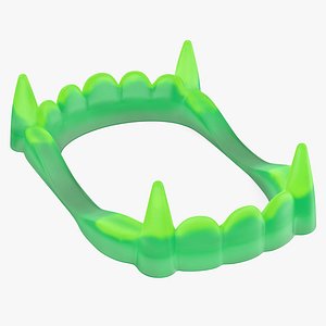 Vampire Teeth Green Rigged for Modo 3D model