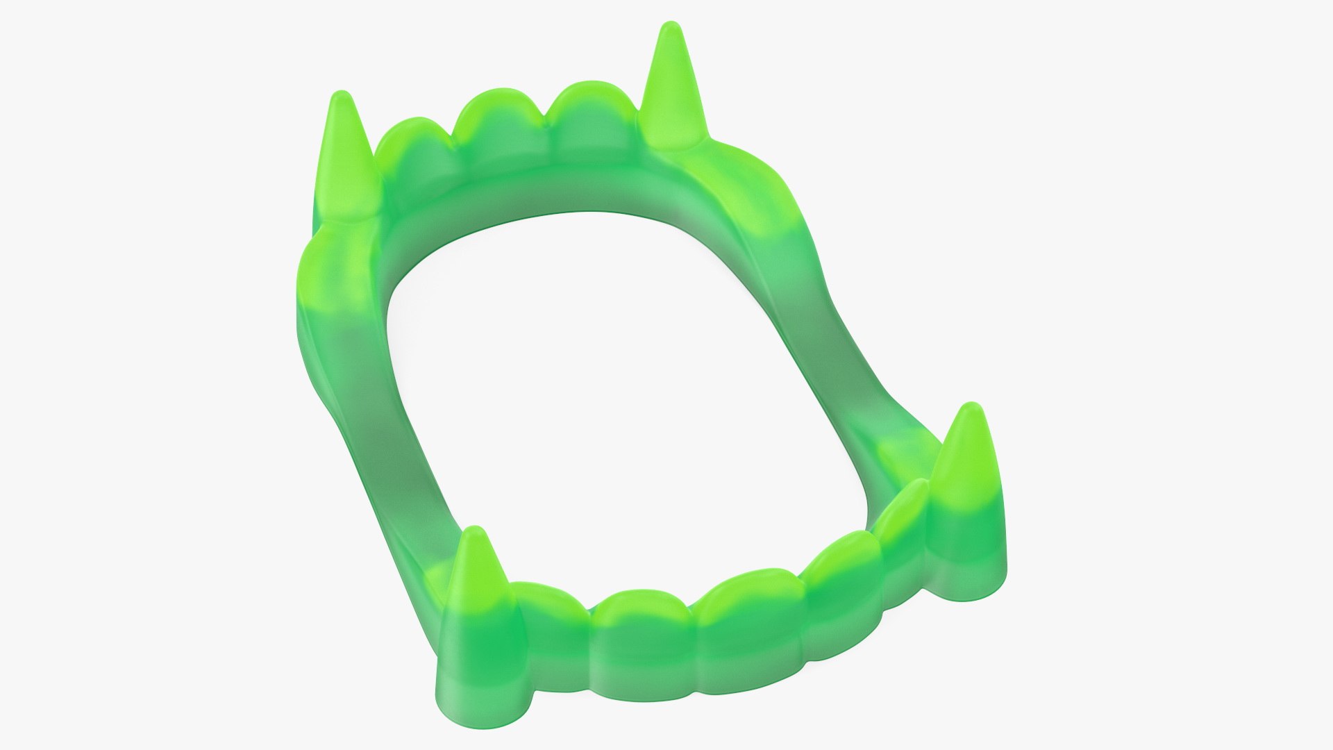 Vampire Teeth Green Rigged for Modo 3D model preview