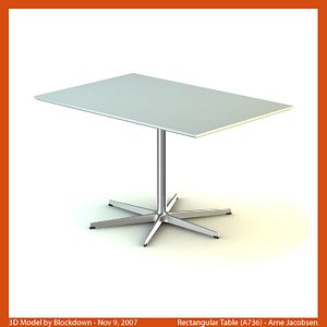 3d arne jacobsen table model