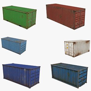 Low-poly Cargo Containers Collection