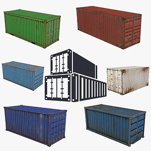 3D Cargo Containers Collection model