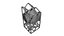 Conjunto de esculturas com estrutura de metal Voronoi