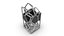 Conjunto de esculturas com estrutura de metal Voronoi