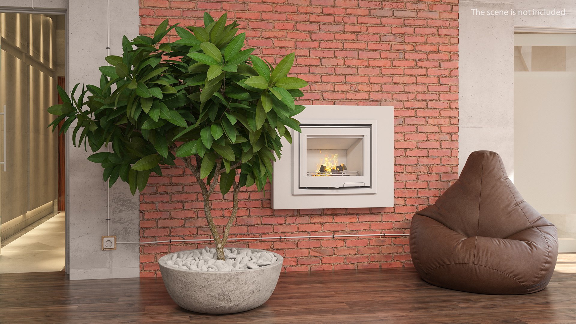 Flower Pot Plumeria 3D model preview