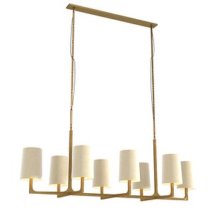 RH Restoration Hardware WRIGHT LINEAR CHANDELIER 54 3D model