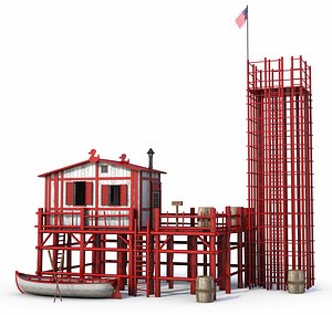 3D house marine red
